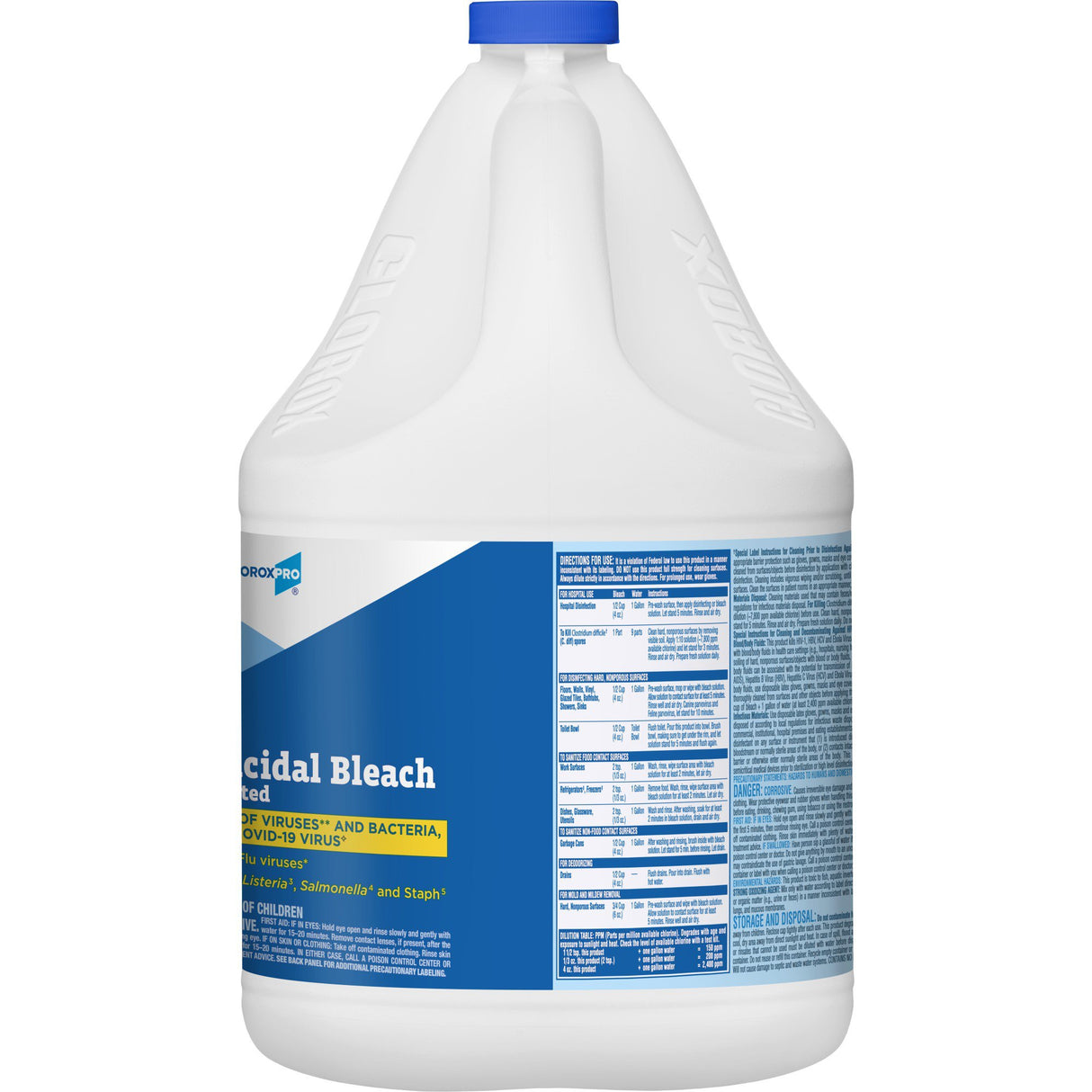 Bleach CloroxPro™ Clorox® Germicidal Manual Pour Liquid Concentrate 121 oz. Jug Chlorine Scent NonSterile - BeHope