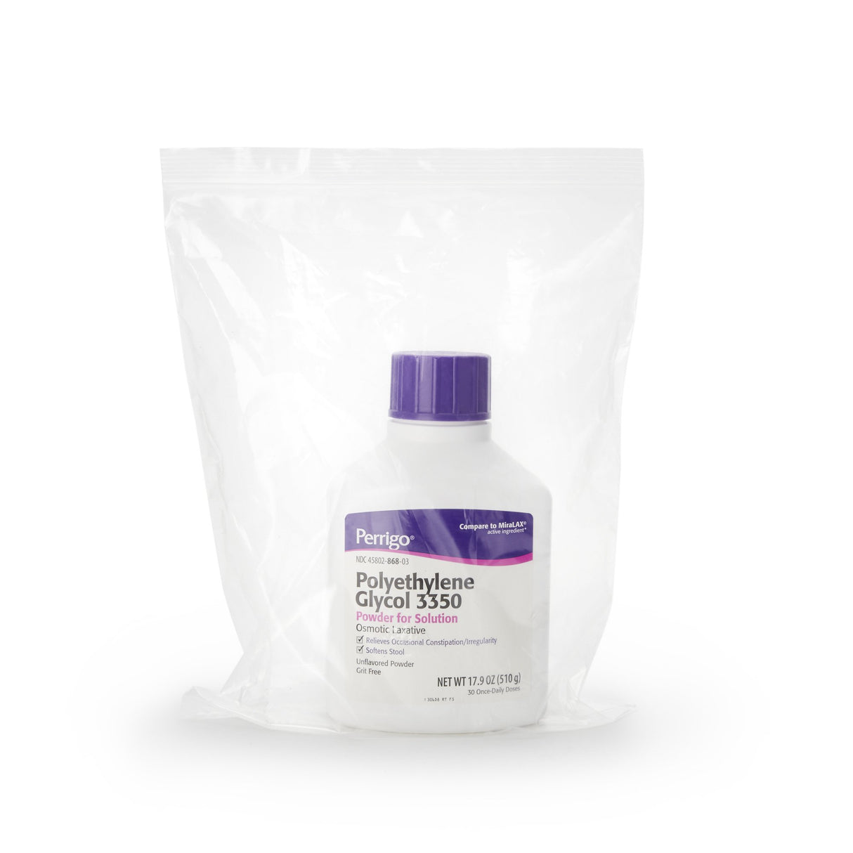 Polyethylene Glycol 3350 (PEG 3350) 17 Gram / Dose Powder for Solution 17.9 oz. - BeHope