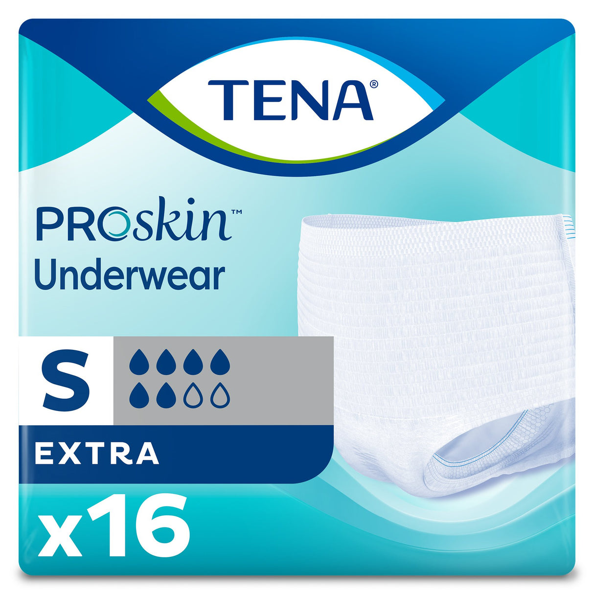 Unisex Adult Absorbent Underwear TENA® ProSkin™ Extra Pull On with Tear Away Seams Small Disposable Moderate Absorbency - BeHope