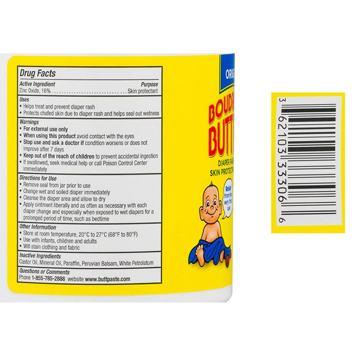 Diaper Rash Treatment Boudreaux's Butt Paste® 16 oz. Jar Scented Ointment - BeHope