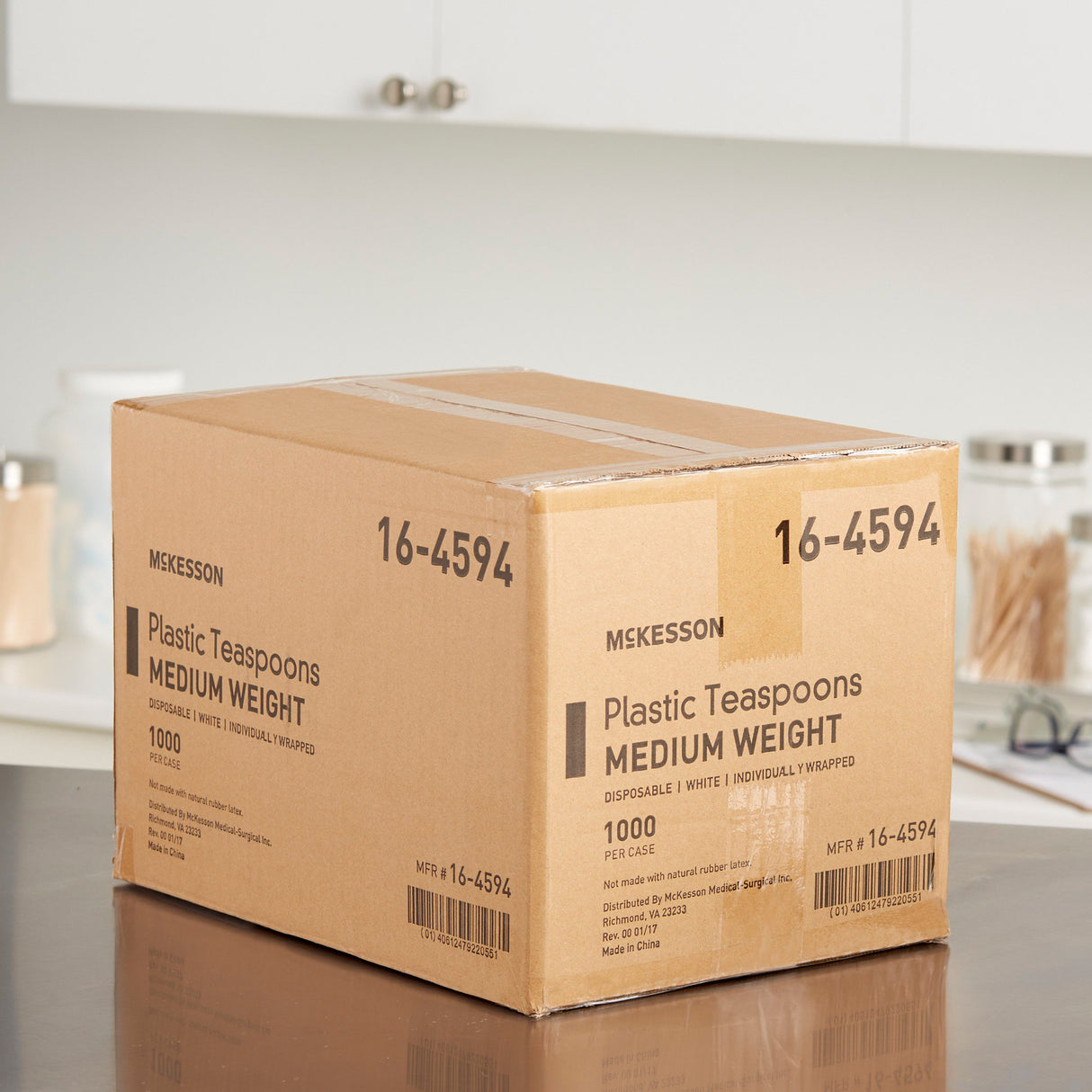 Spoon McKesson Medium Weight White Polypropylene - BeHope