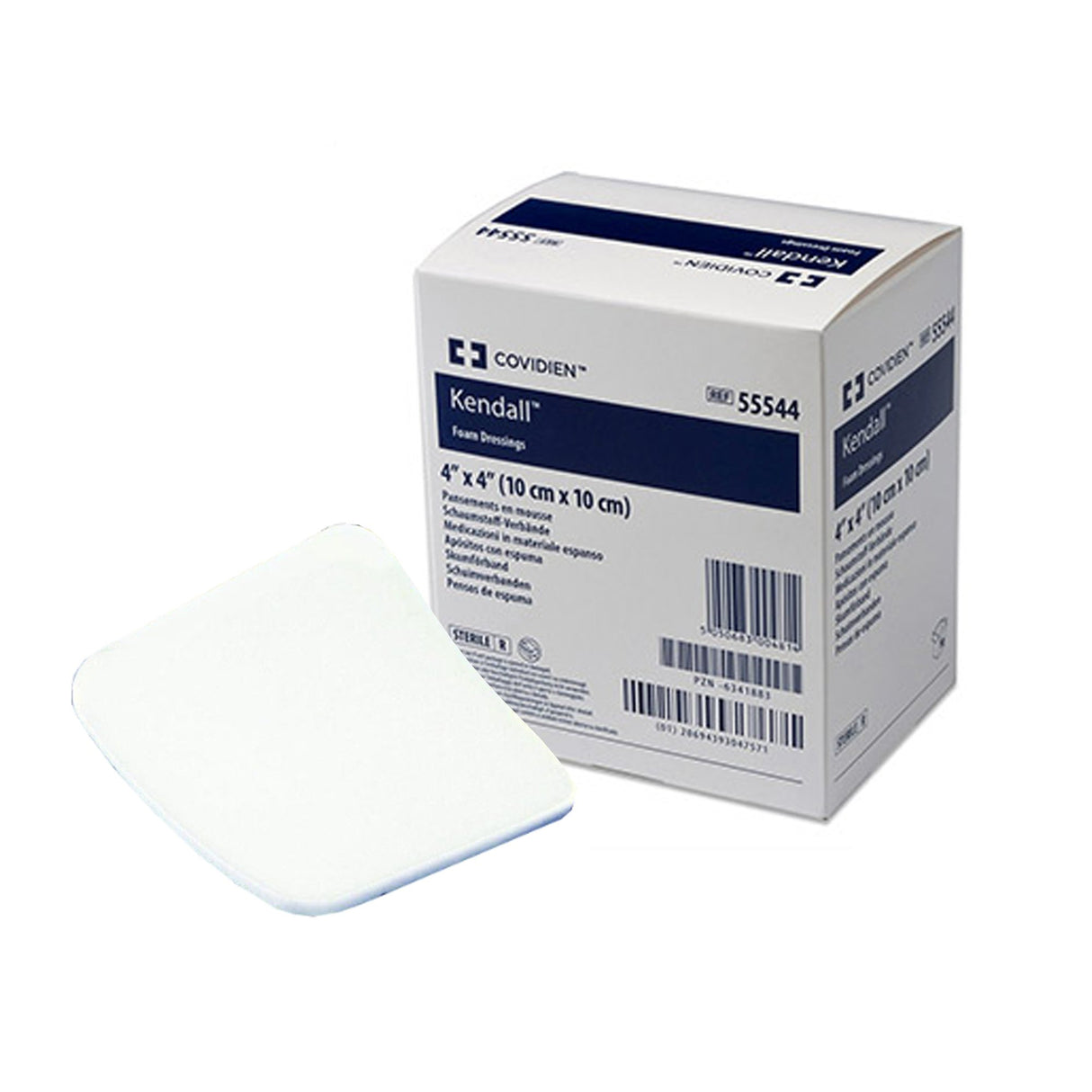 Foam Dressing Kendall™ 4 X 4 Inch Without Border Without Film Backing Nonadhesive Square Sterile - BeHope