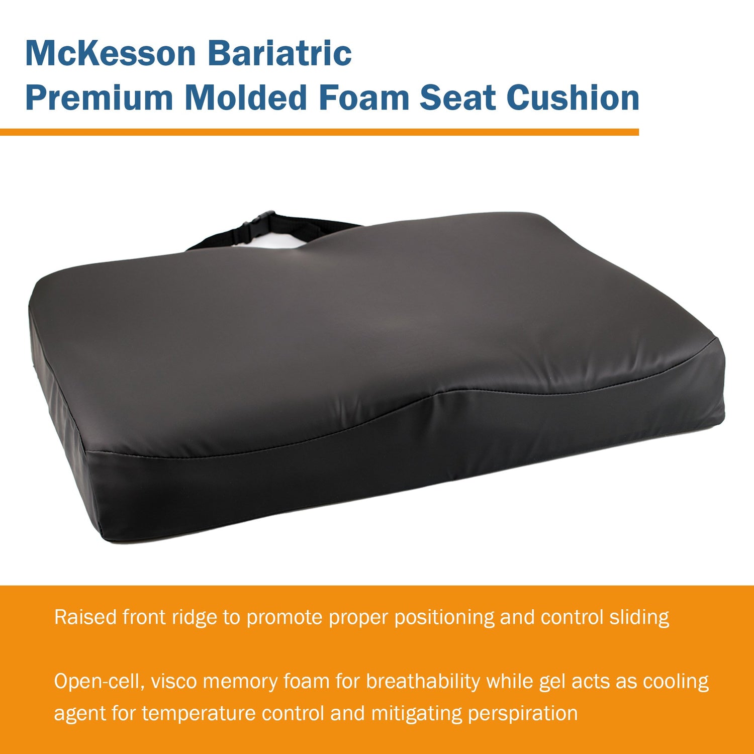 Contoured Seat Cushion McKesson 24 W X 18 L X 3 D Inch Molded Foam - BeHope