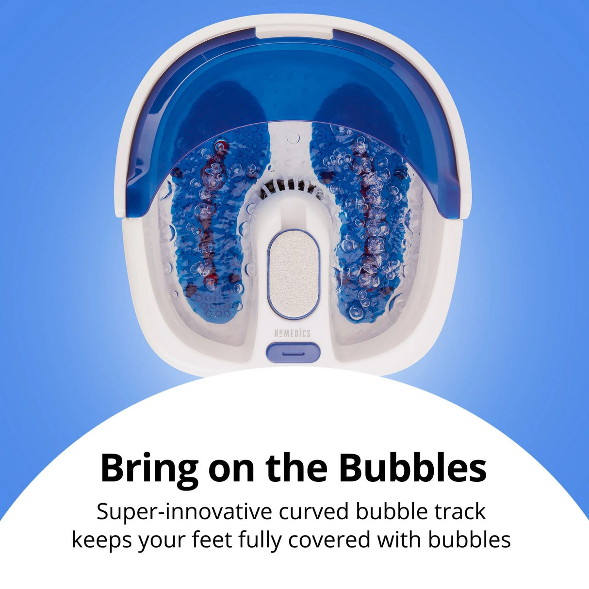Foot Bath with Heat Boost HoMedics® Bubble Bliss Elite Blue / White Plastic - BeHope