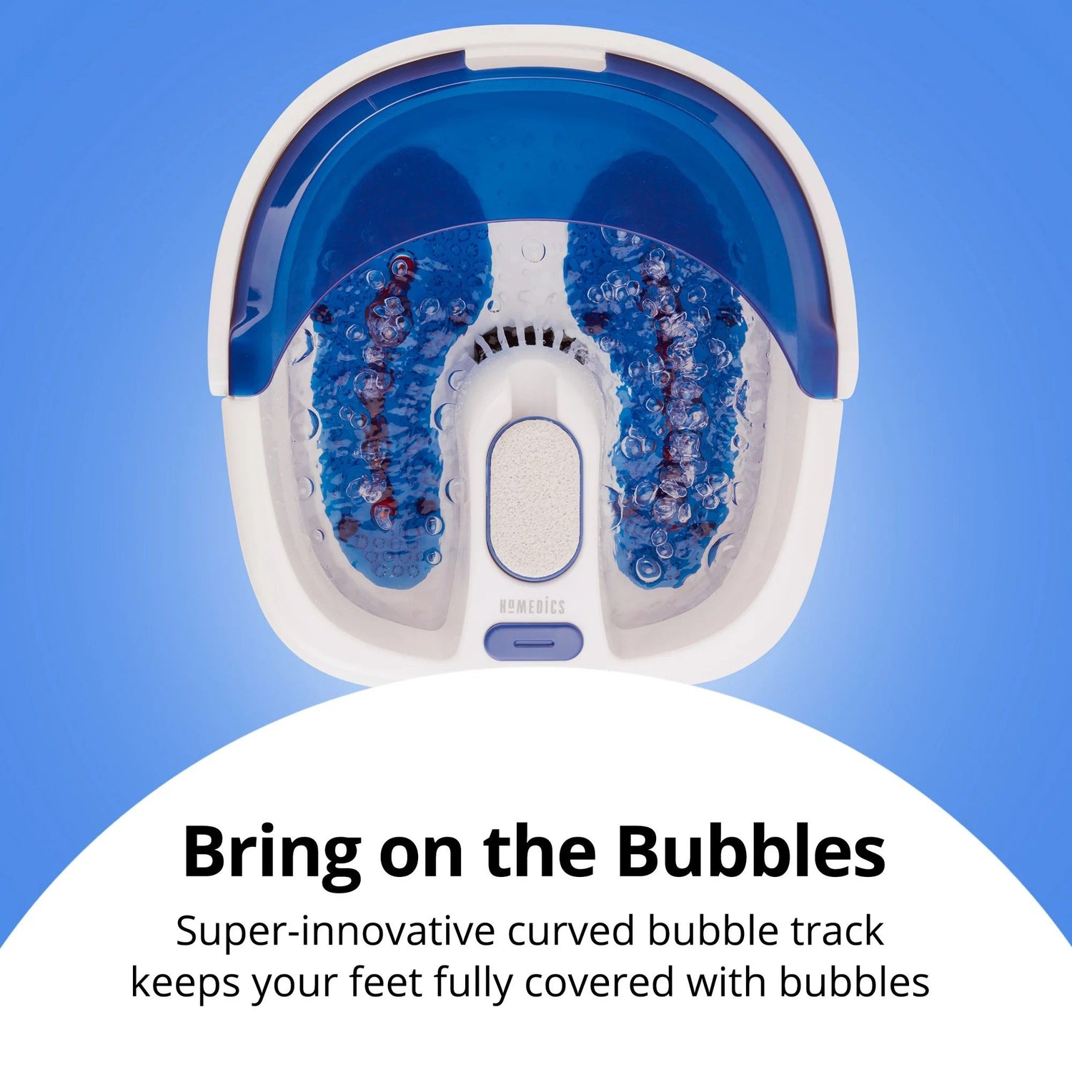 Foot Bath with Heat Boost HoMedics® Bubble Bliss Elite Blue / White Plastic - BeHope