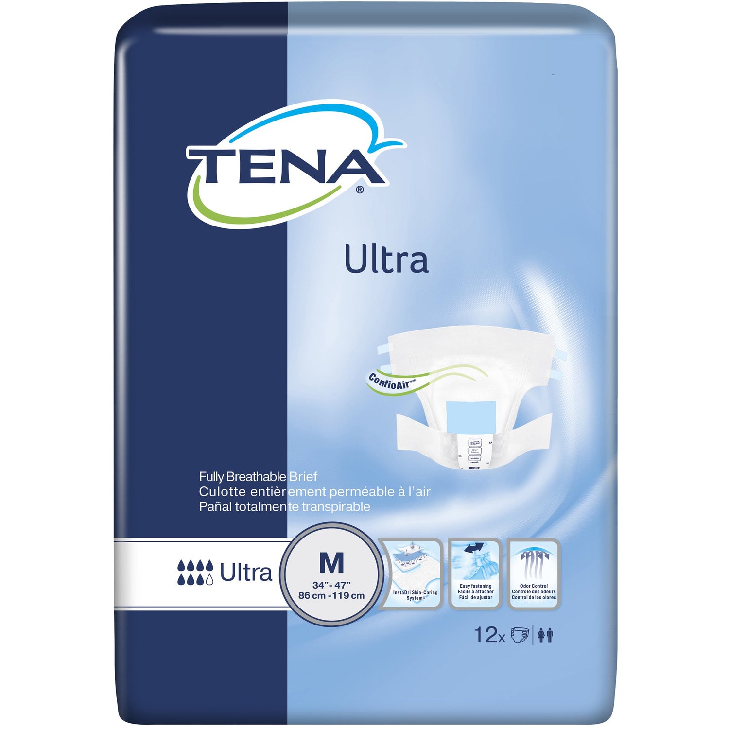 Unisex Adult Incontinence Brief TENA® Ultra Medium Disposable Heavy Absorbency - BeHope