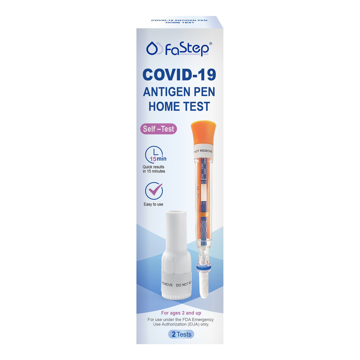 Respiratory Test Kit FaStep® COVID-19 Antigen Pen Test 2 Tests - BeHope