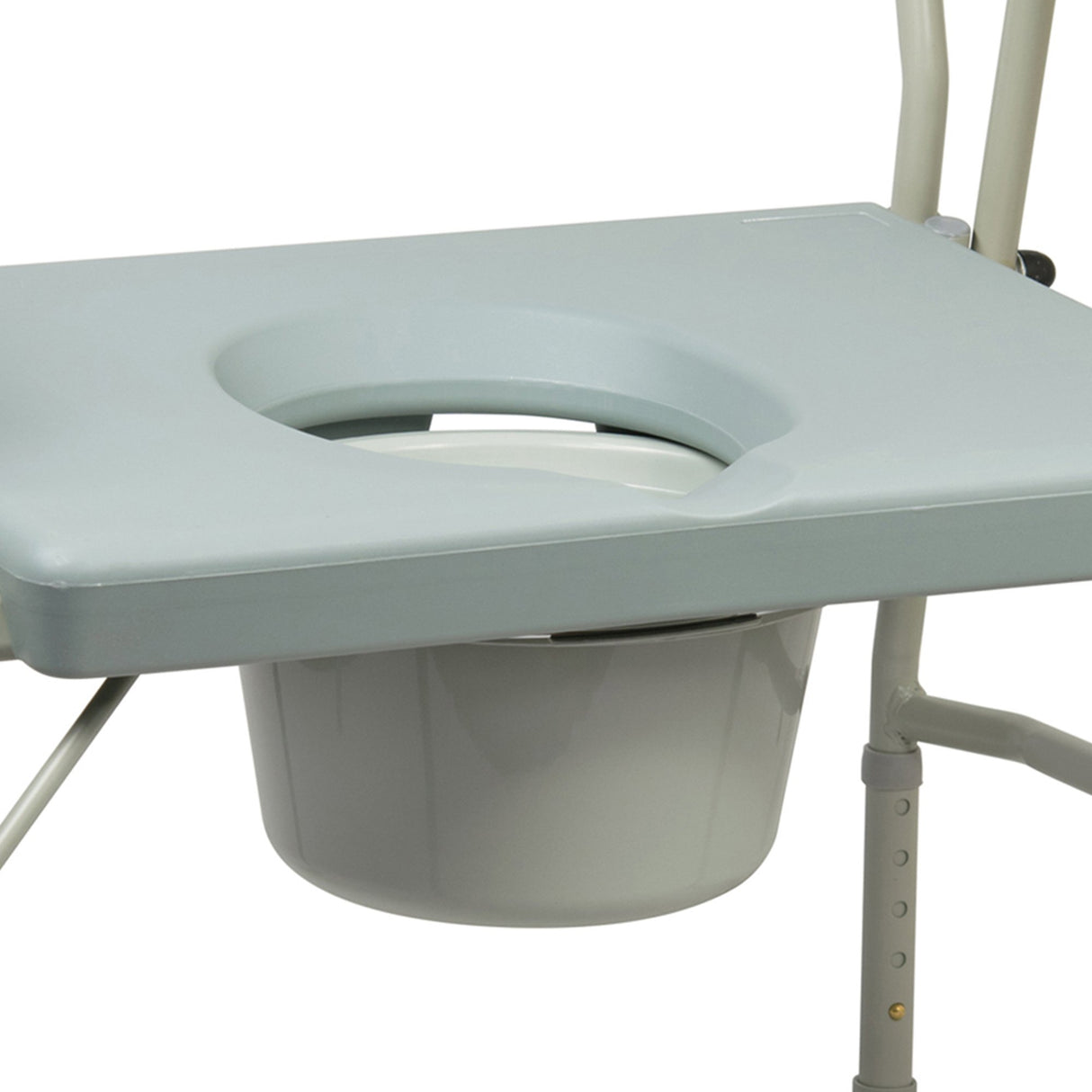 Commode Chair McKesson Drop Arms Steel Frame Padded Backrest 23-1/4 Inch Seat Width 1000 lbs. Weight Capacity - BeHope