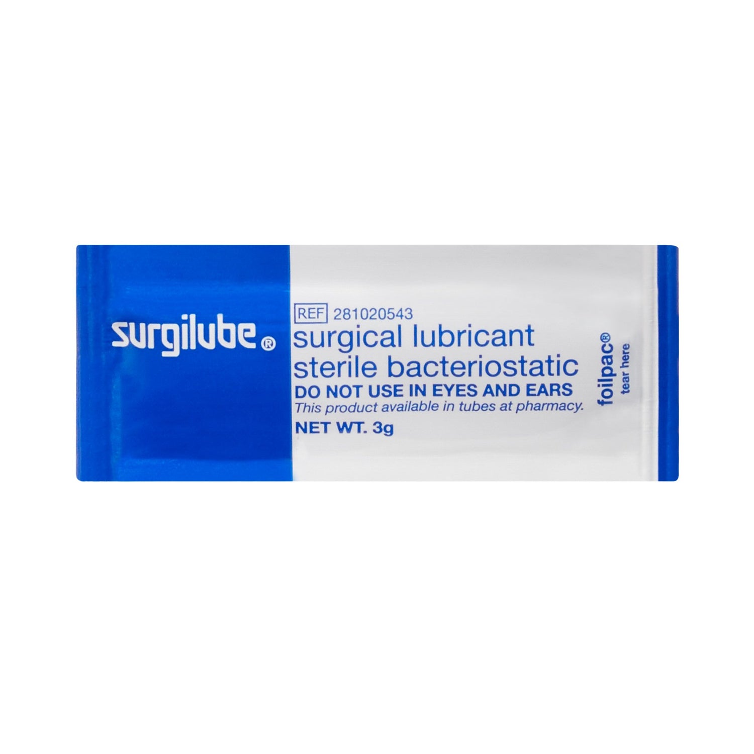 Lubricating Jelly - Carbomer free Surgilube® 3 Gram Individual Packet Sterile - BeHope