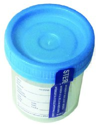 Specimen Container DuoClick™ 53 mm Opening 90 mL (3 oz.) Screw Cap Patient Information Sterile - BeHope