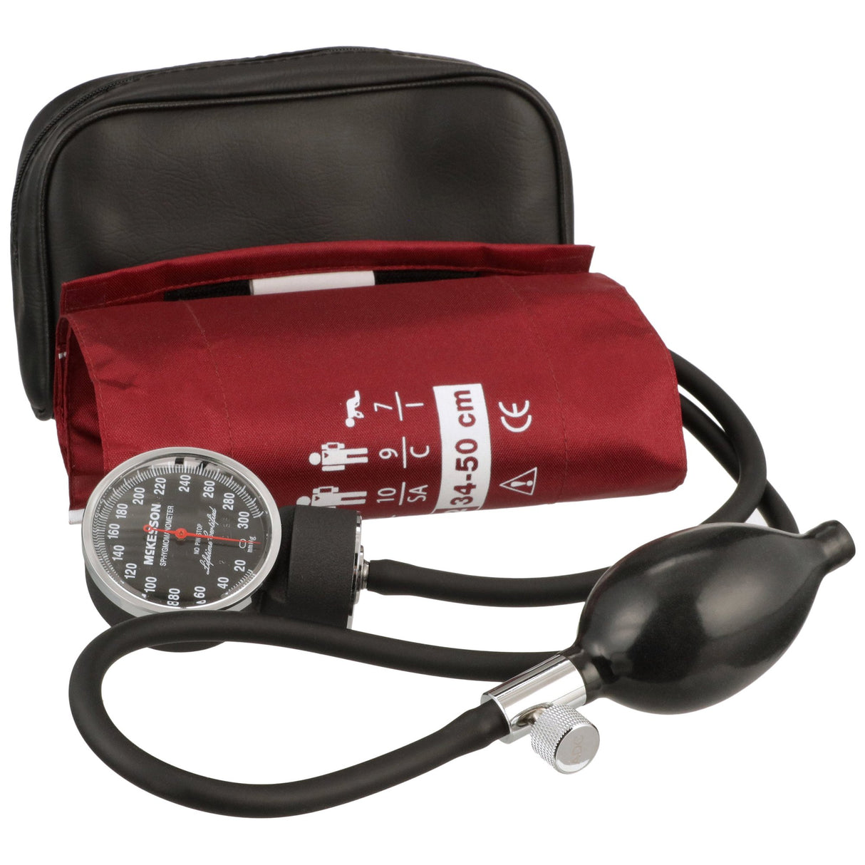 Aneroid Sphygmomanometer Unit McKesson LUMEON™ Large Adult Cuff Nylon Cuff 34 - 50 cm Pocket Aneroid - BeHope