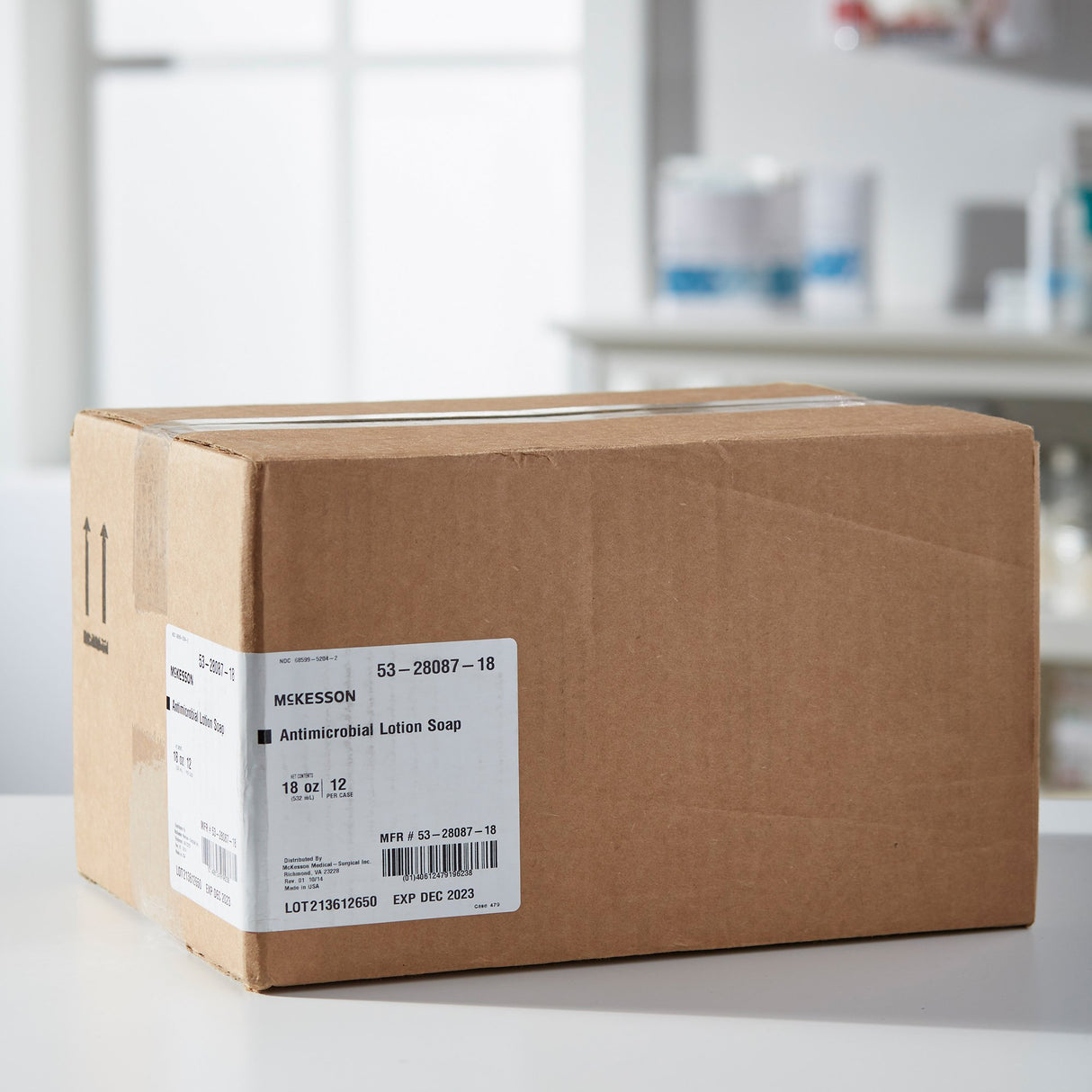 Antimicrobial Soap McKesson Lotion 18 oz. Pump Bottle Herbal Scent - BeHope