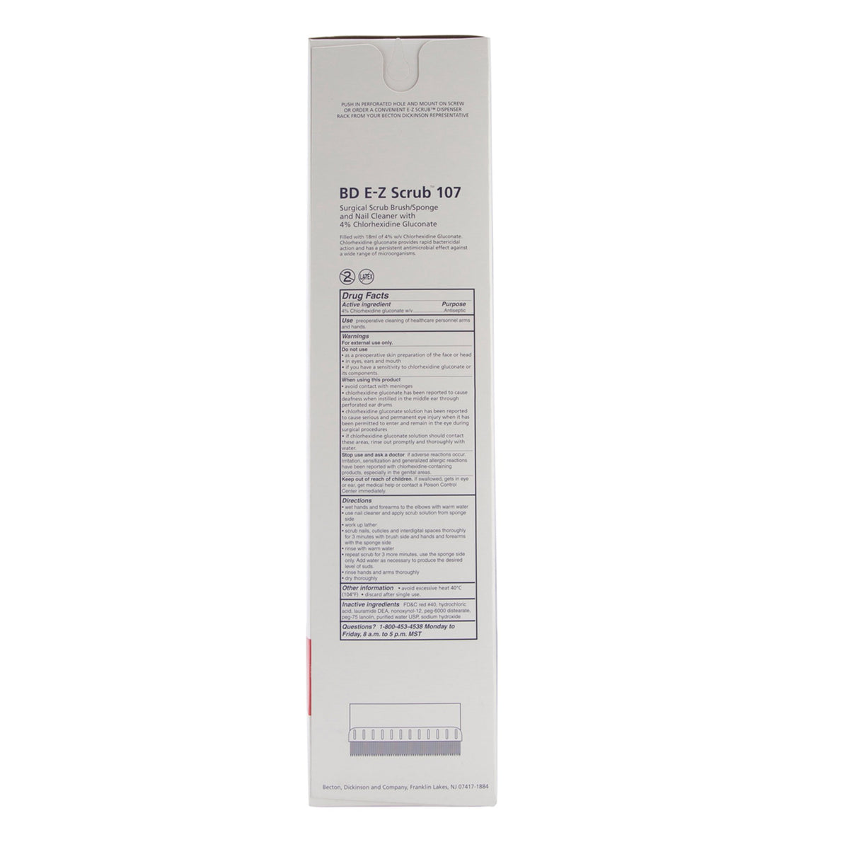 Impregnated Scrub Brush BD E-Z Scrub™ Polyethylene Bristles / Sponge Red - BeHope