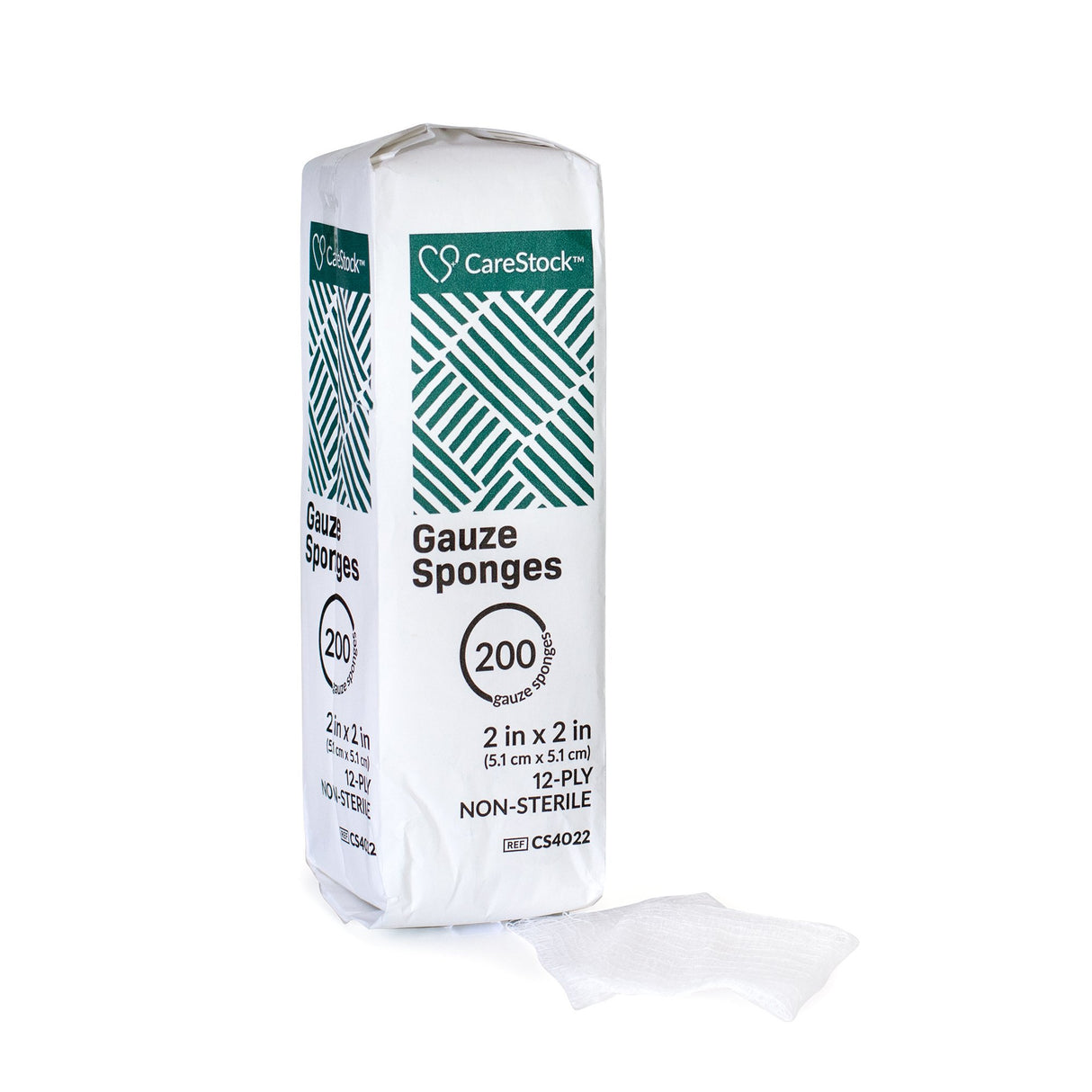 Gauze Sponge CareStock 2 X 2 Inch 12-Ply NonSterile 200 per Pack - BeHope