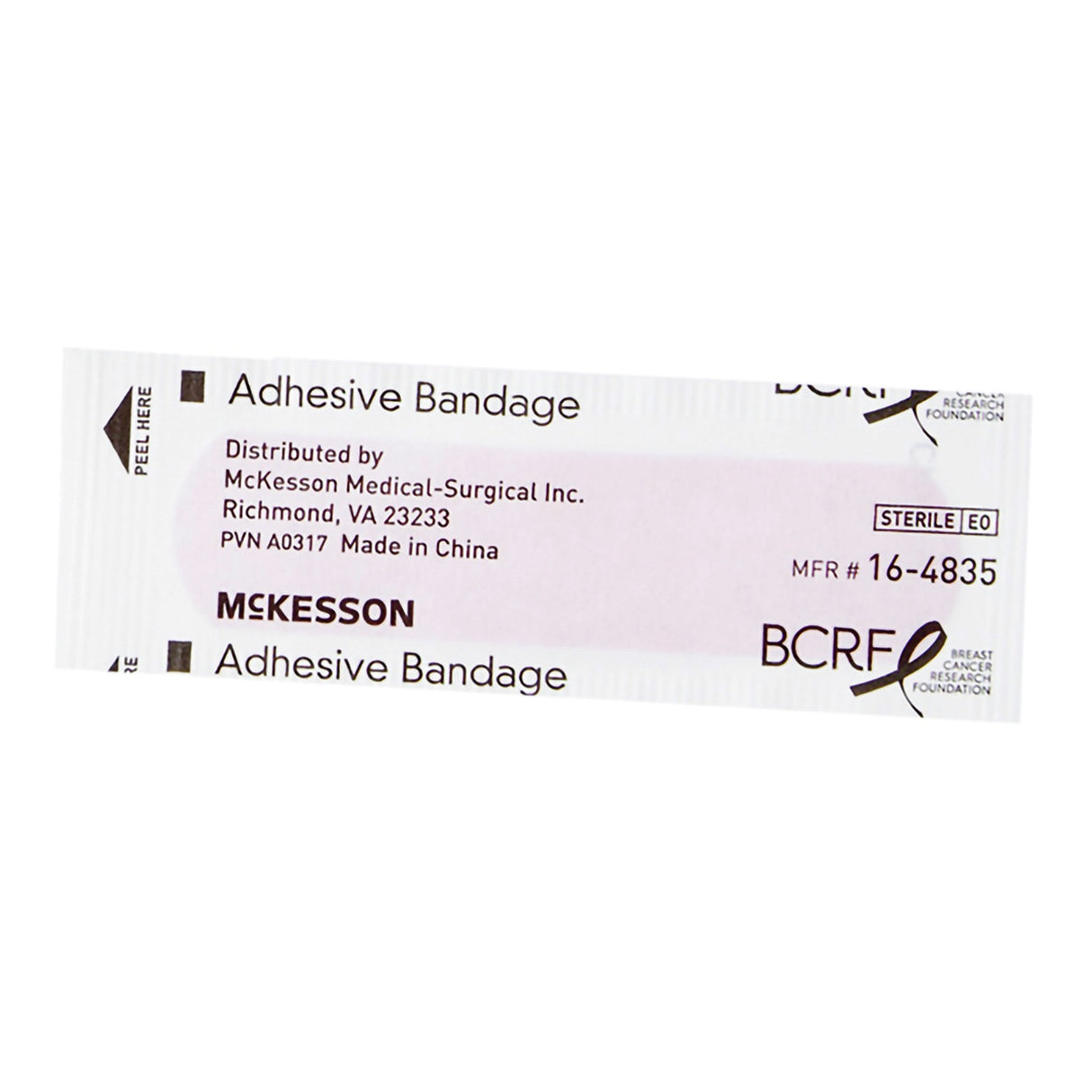 Adhesive Strip McKesson Plastic Pink 3/4 X 3 Inch Sterile - BeHope