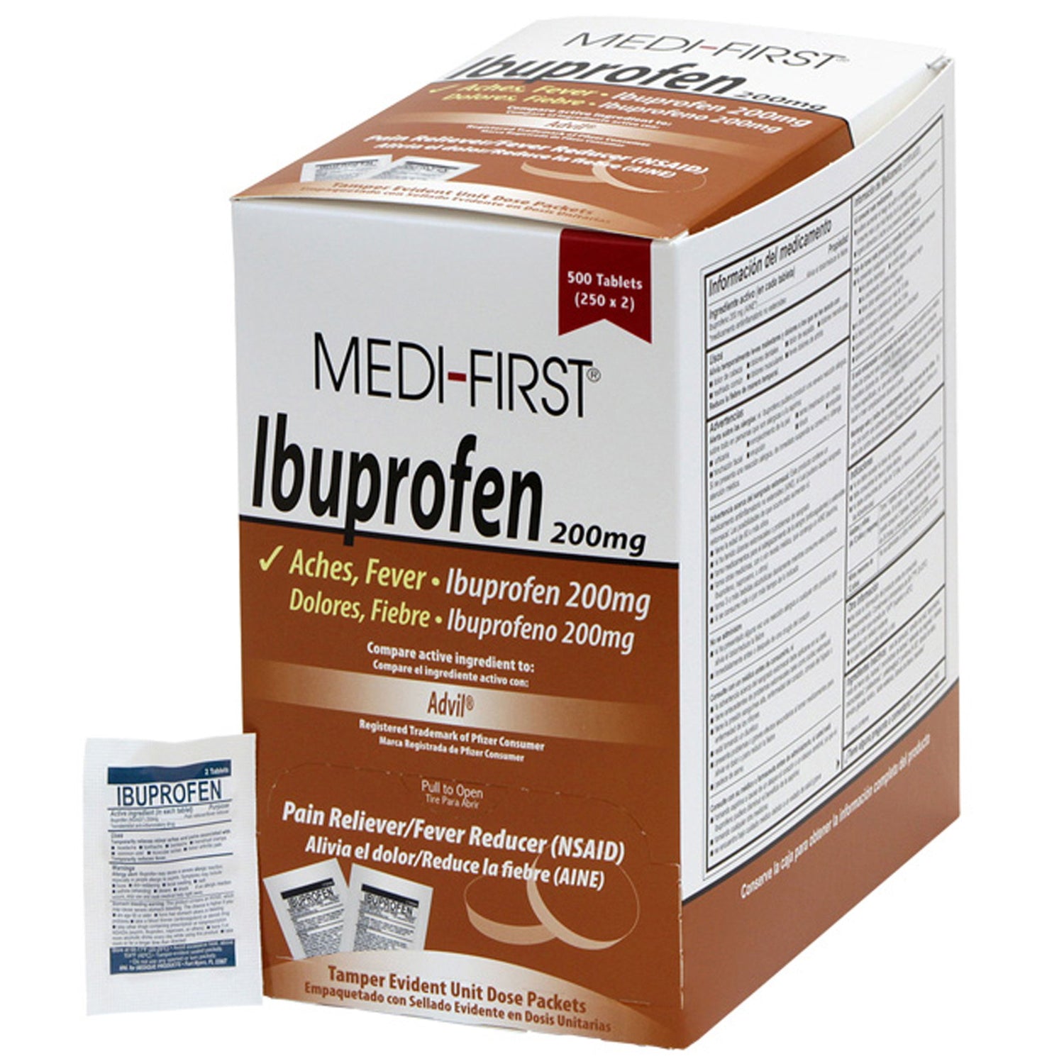 Pain Relief Medi-First® 200 mg Strength Ibuprofen Tablet 250 per Box - BeHope