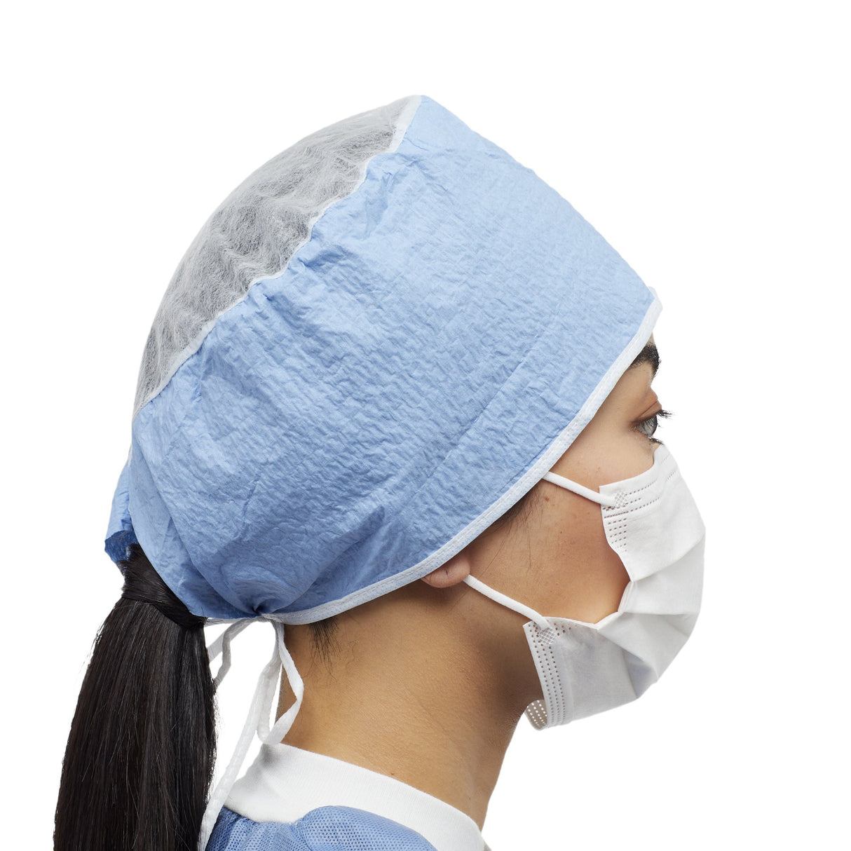 Surgeon Cap McKesson One Size Fits Most Blue Tie Closure - BeHope