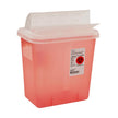 Sharps Container SharpSafety™ Translucent Red Base 12-3/4 H X 7-1/4 D X 10-1/2 W Inch Horizontal Entry 2 Gallon - BeHope