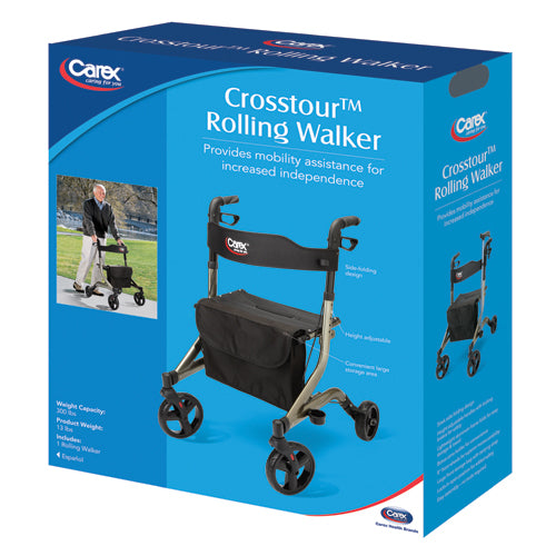 Crosstour Rolling Walker Rollator By Carex - BeHope