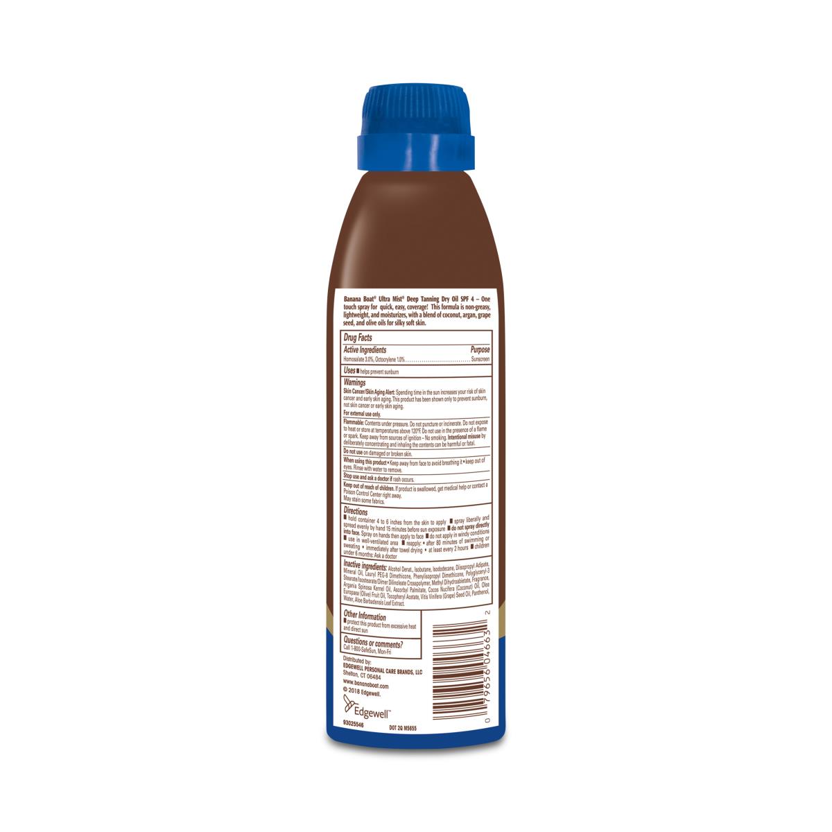 Banana Boat Tanning Dry Oil Spray With Coconut - BeHope