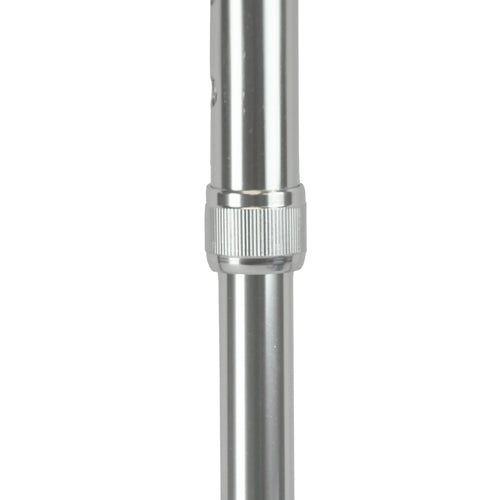 Cane Soft Foam Offset Handle Blue Jay Silver With Strap - BeHope