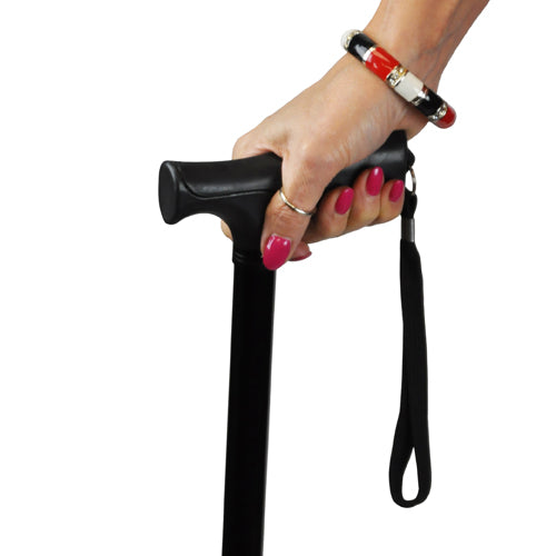 Cane Folding Blue Jay Black Pistol Grip 33 - 37 - BeHope