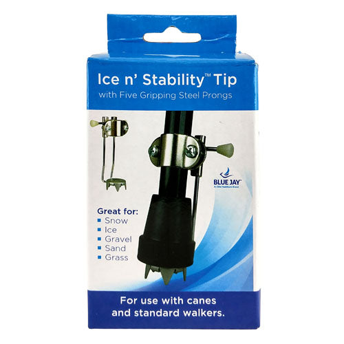 Ice N' Stability Cane Tip By Blue Jay With 5 Steel Prongs - BeHope