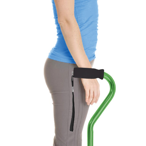 Cane Offset Blue Jay Green With Foam Handle - BeHope