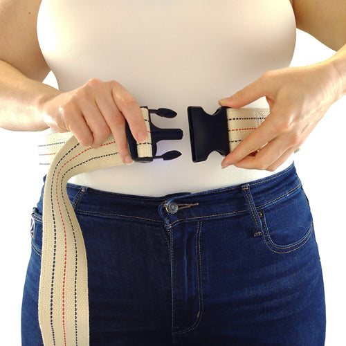 Gait Belt W/ Safety Release 2 X60 Striped Blue Jay Brand - BeHope