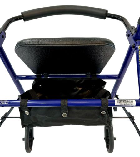 Roll With Me Steel Rollator W/6 Wheels K/d Blue Case/2 - BeHope