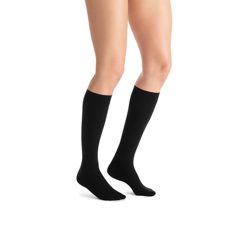 Jobst Softfit Opaque Knee High Closed Toe - 15-20mmhg, Classic Black, PR of 1