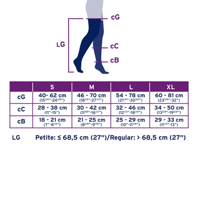 Jobst Opaque Women Thigh High Compression Stockings - 20-30mmhg, Natural, Open Toe, With Sil Dot Band, PR of 1