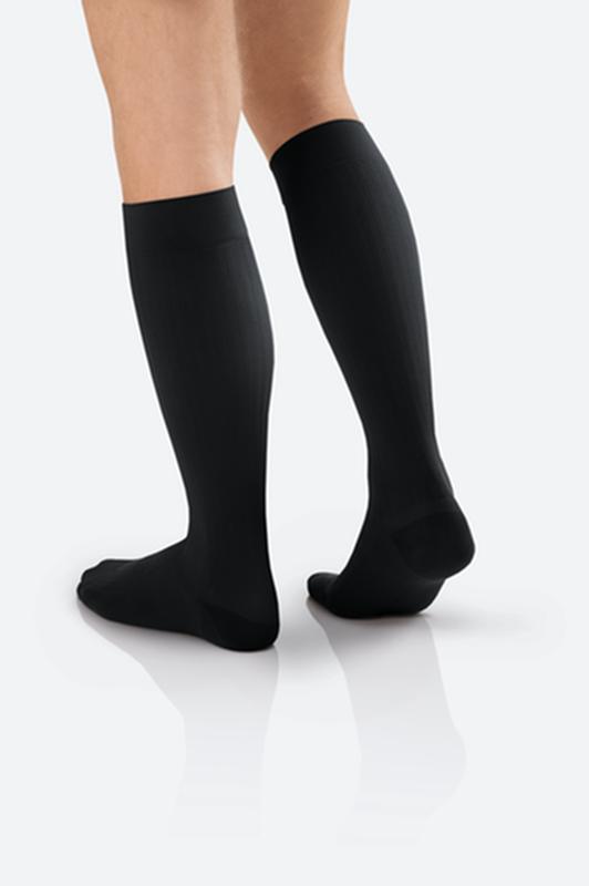Jobst Ambition Soft Fit Men Knee High Compression Stockings - 15-20mmhg, Black, Closed Toe, PR of 1
