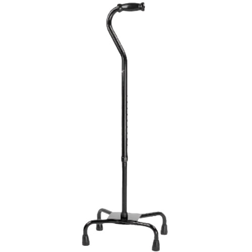 Quad Cane Large Base Black 300 Lb Weight Capacity - BeHope