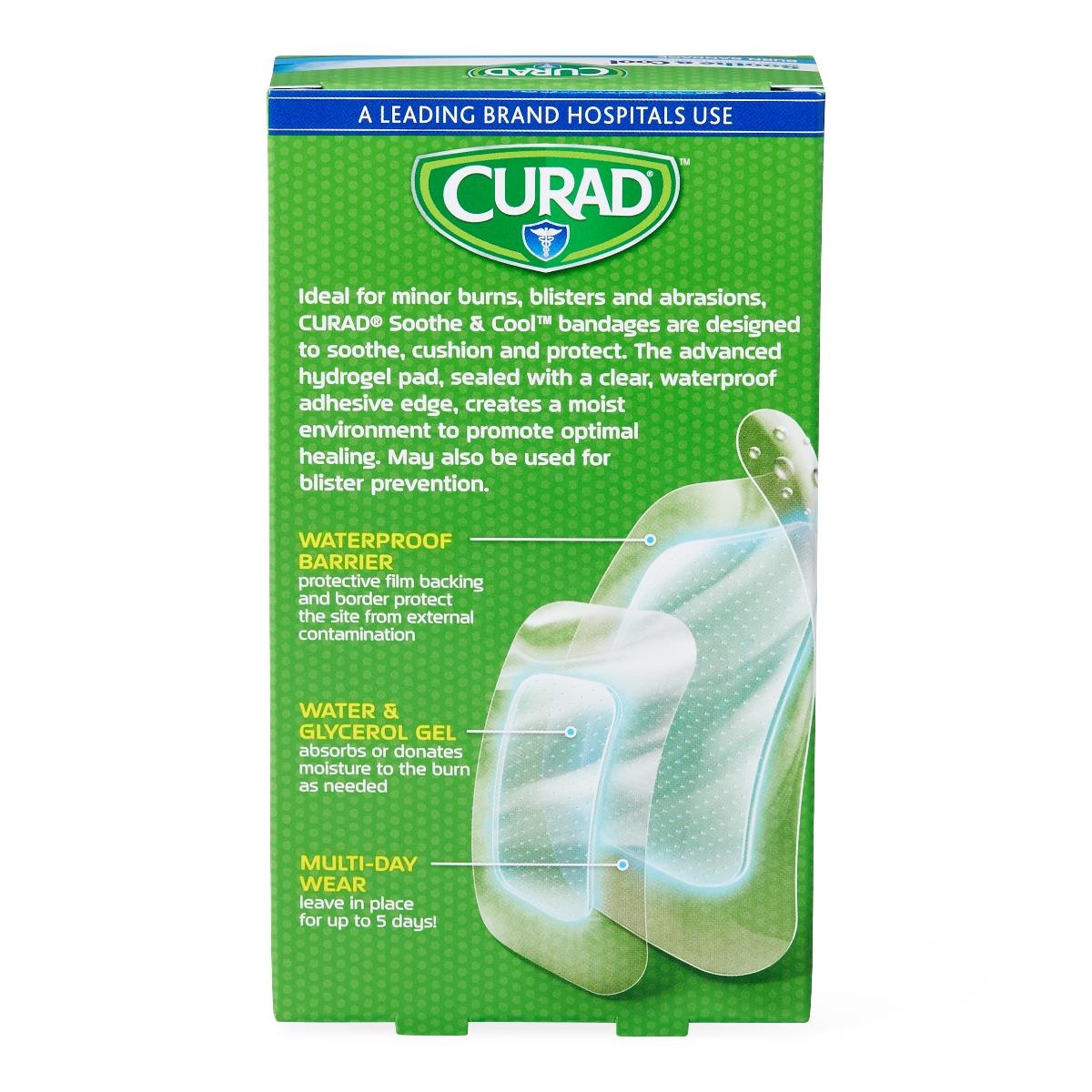CURAD Soothe and Cool Clear Waterproof Hydrogel Bandages