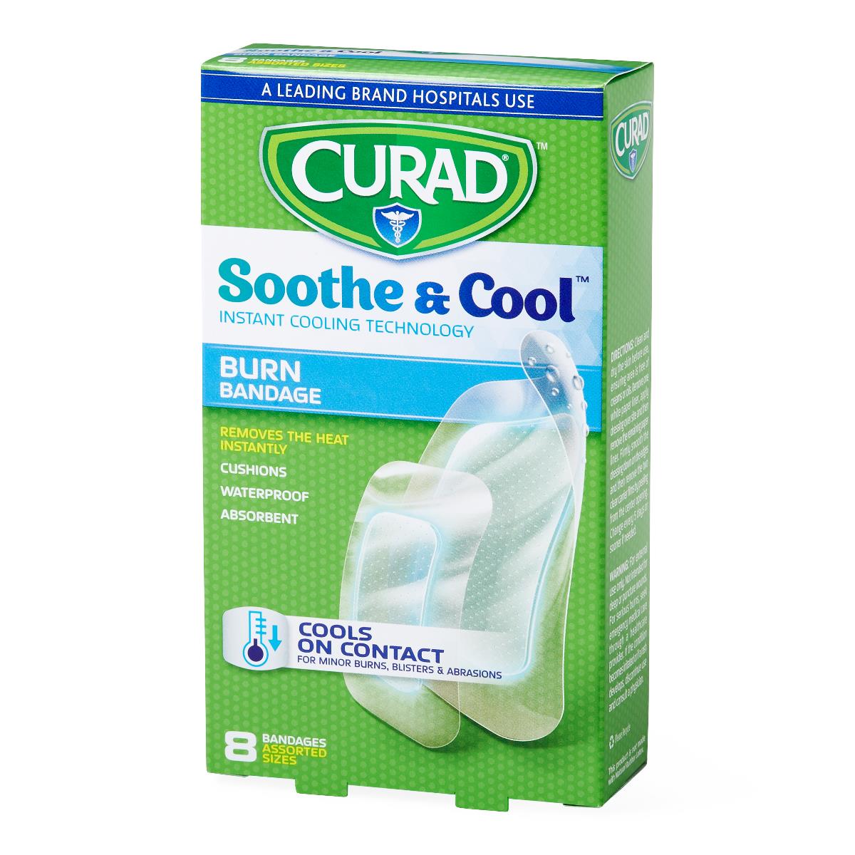 CURAD Soothe and Cool Clear Waterproof Hydrogel Bandages