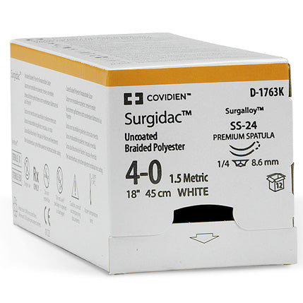 Nonabsorbable Suture With Needle Surgidac™ Polyester Braided Ophthalmic Spatula Needle - BeHope