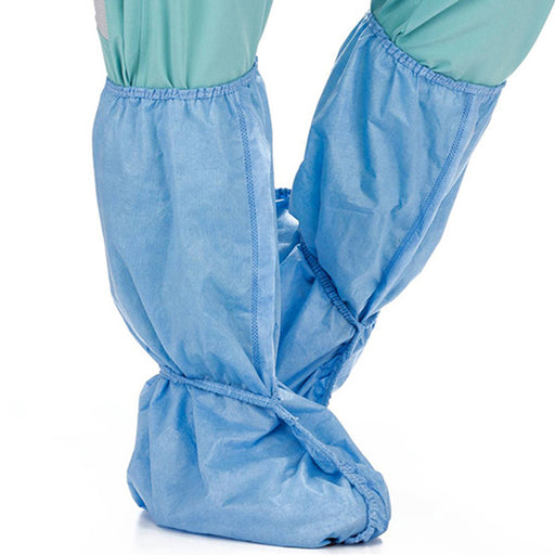 Boot Cover Fullguard® One Size Fits Most Knee High Nonskid Sole Blue Nonsterile - Behope