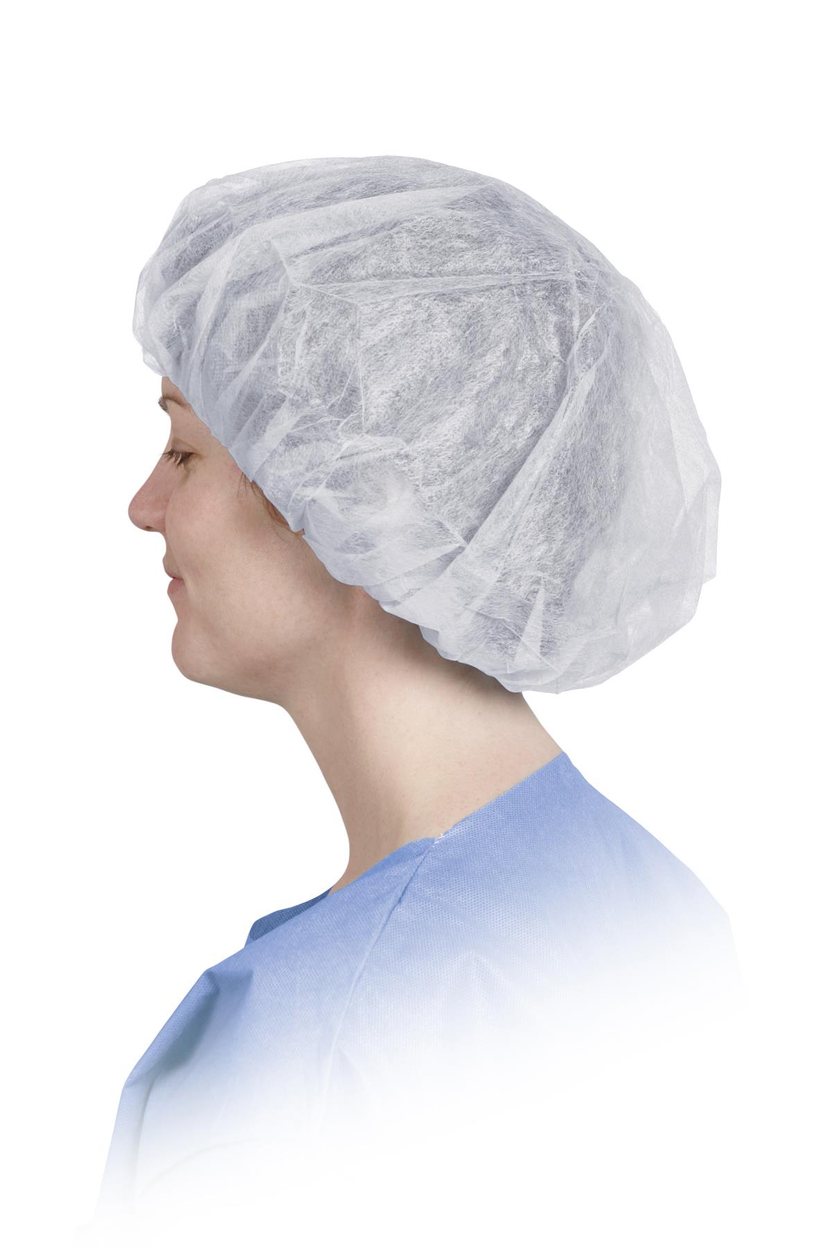 Medline Single-Ply Polypropylene Bouffant Caps - BeHope