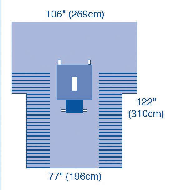 Ultragard Laparotomy T Drapes - BeHope