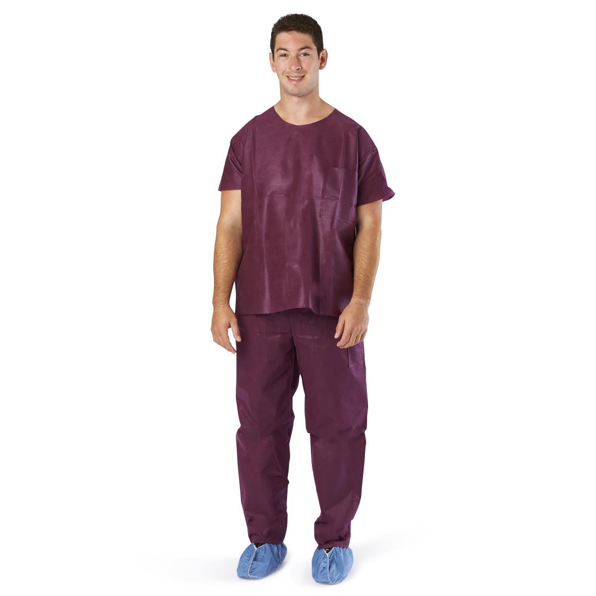 Medline Unisex Scrub Pants with Covered Elastic Waist