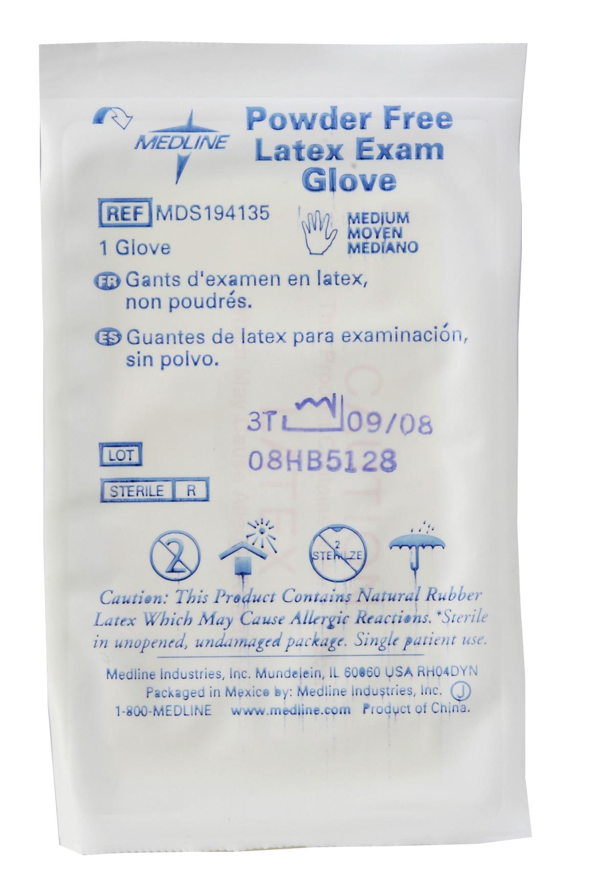 Medline Sterile Powder-Free Latex Exam Gloves - BeHope
