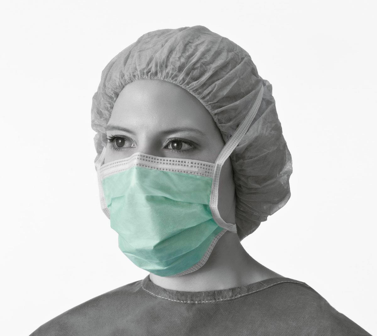 Medline ASTM Level 1 Surgical Face Mask with Anti-Fog and Ties