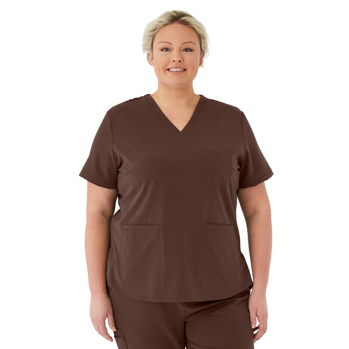 Lexington AVE Women's V-Neck Scrub Tops with 3 Pockets - BeHope