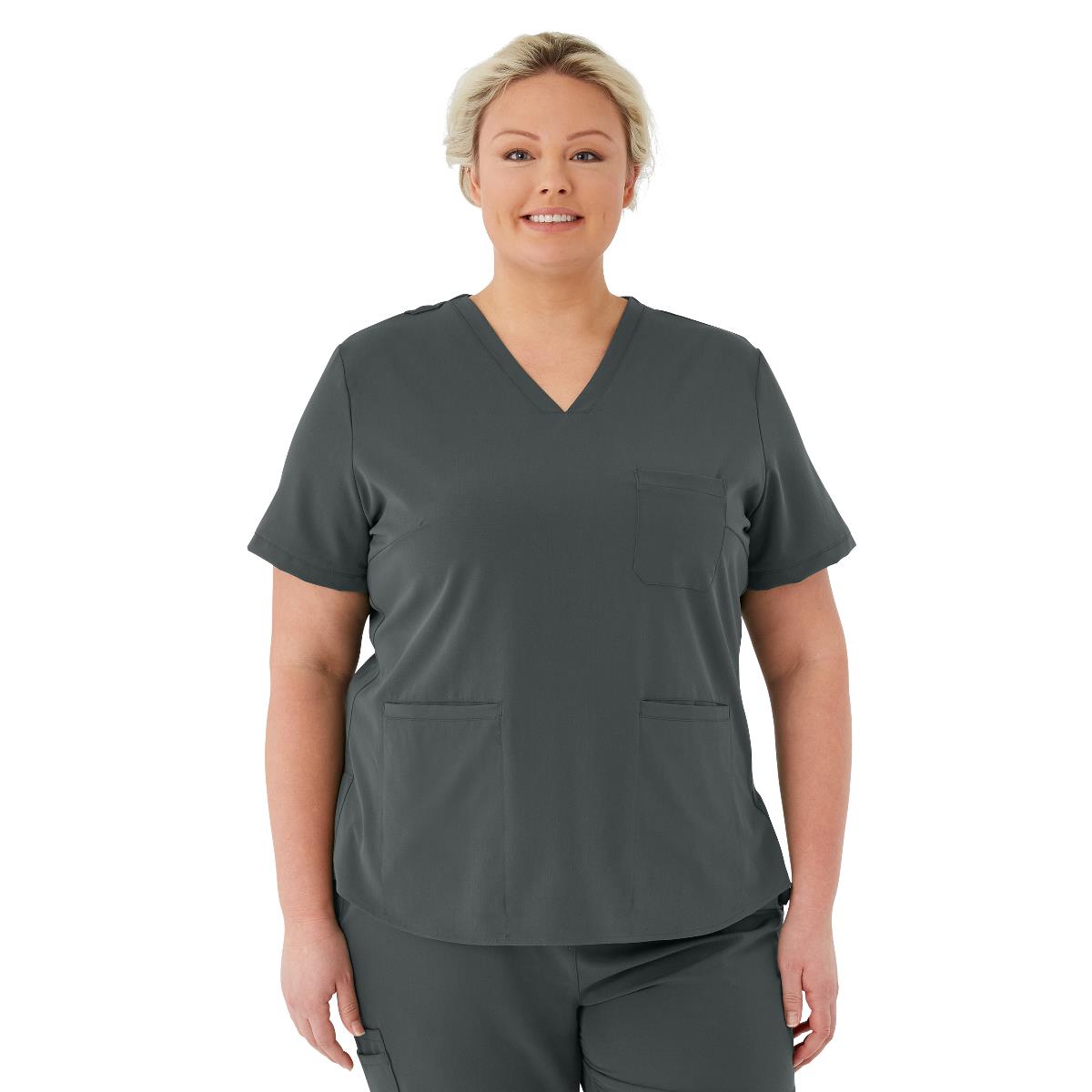 Lexington AVE Women's V-Neck Scrub Tops with 3 Pockets - BeHope