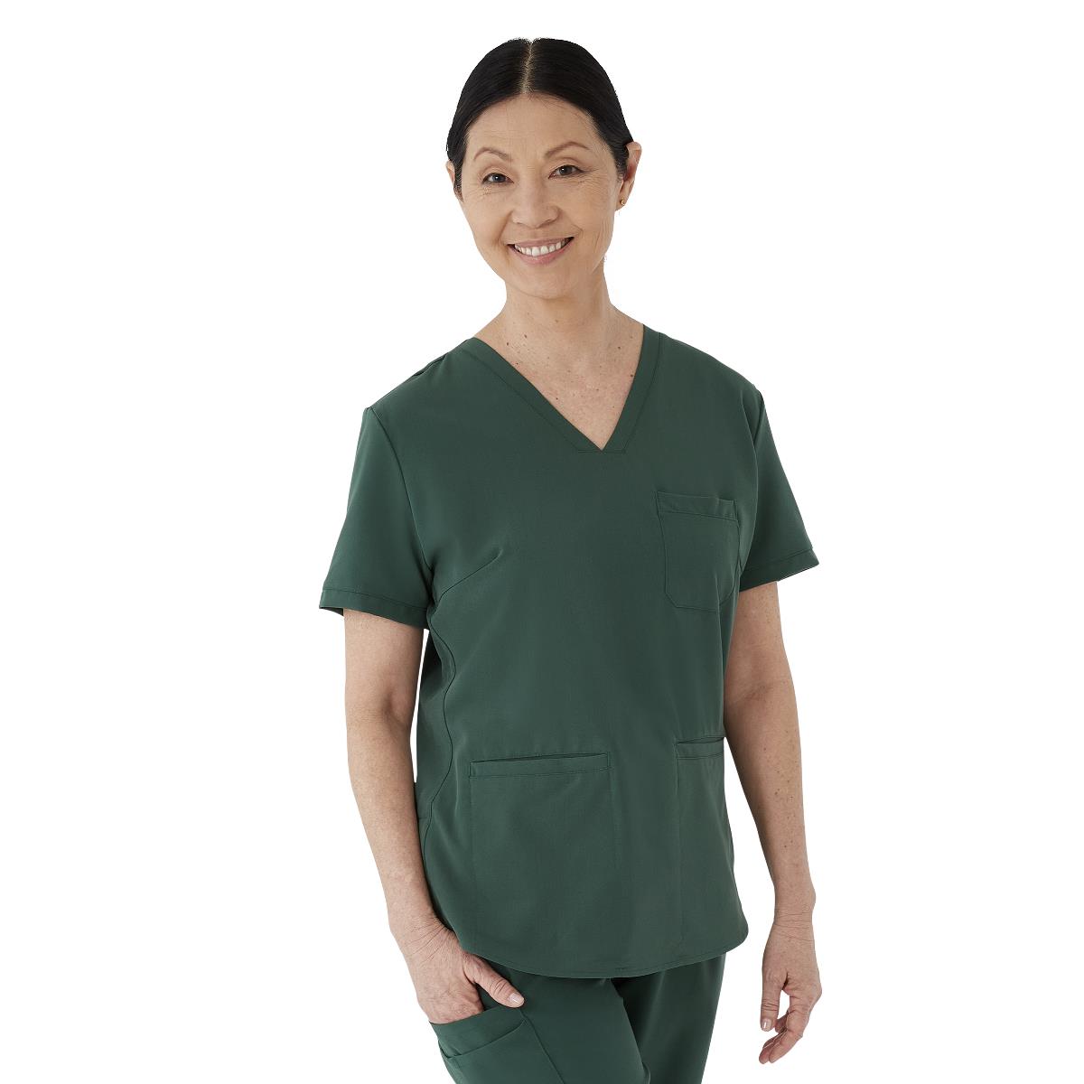 Lexington AVE Women's V-Neck Scrub Tops with 3 Pockets - BeHope