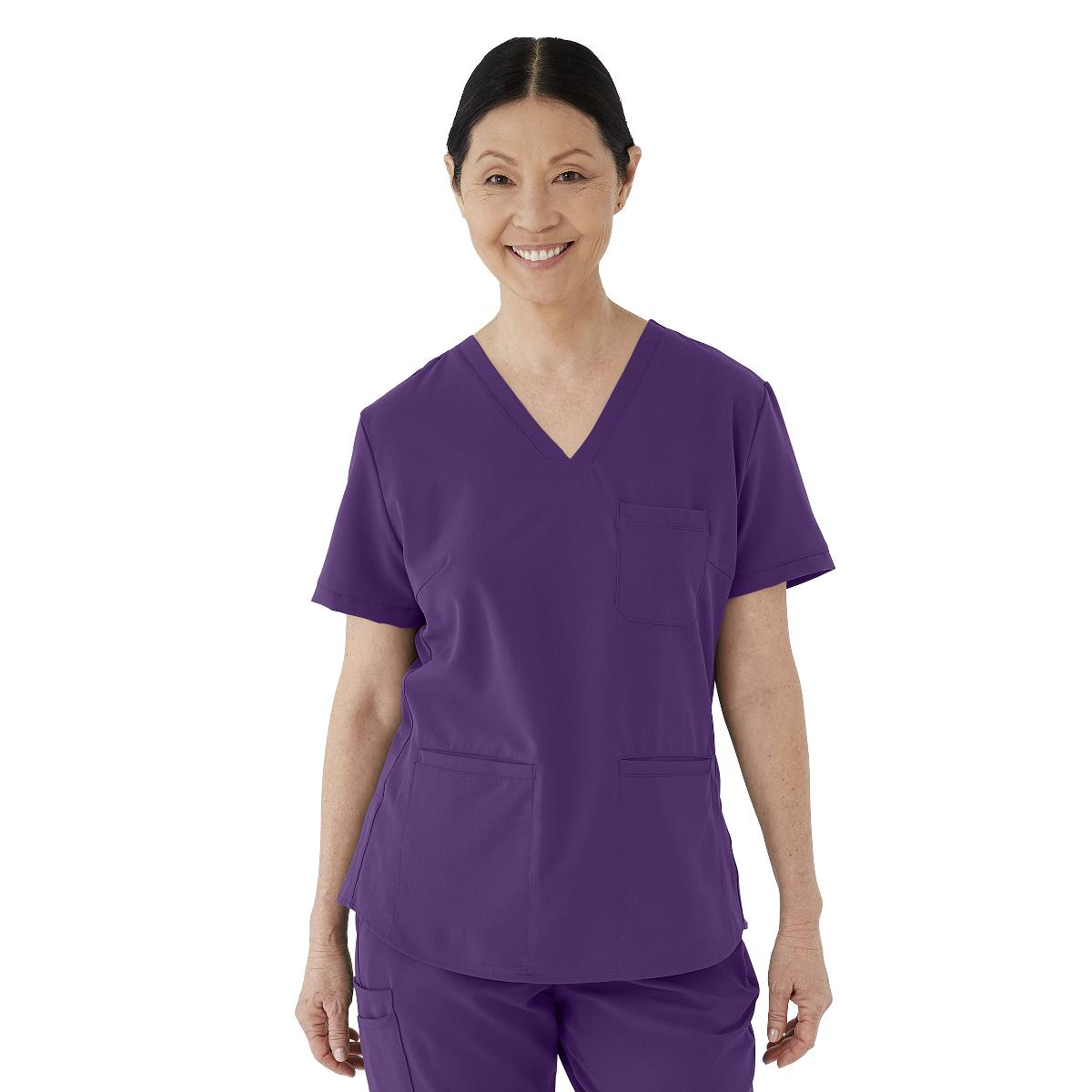 Lexington AVE Women's V-Neck Scrub Tops with 3 Pockets - BeHope