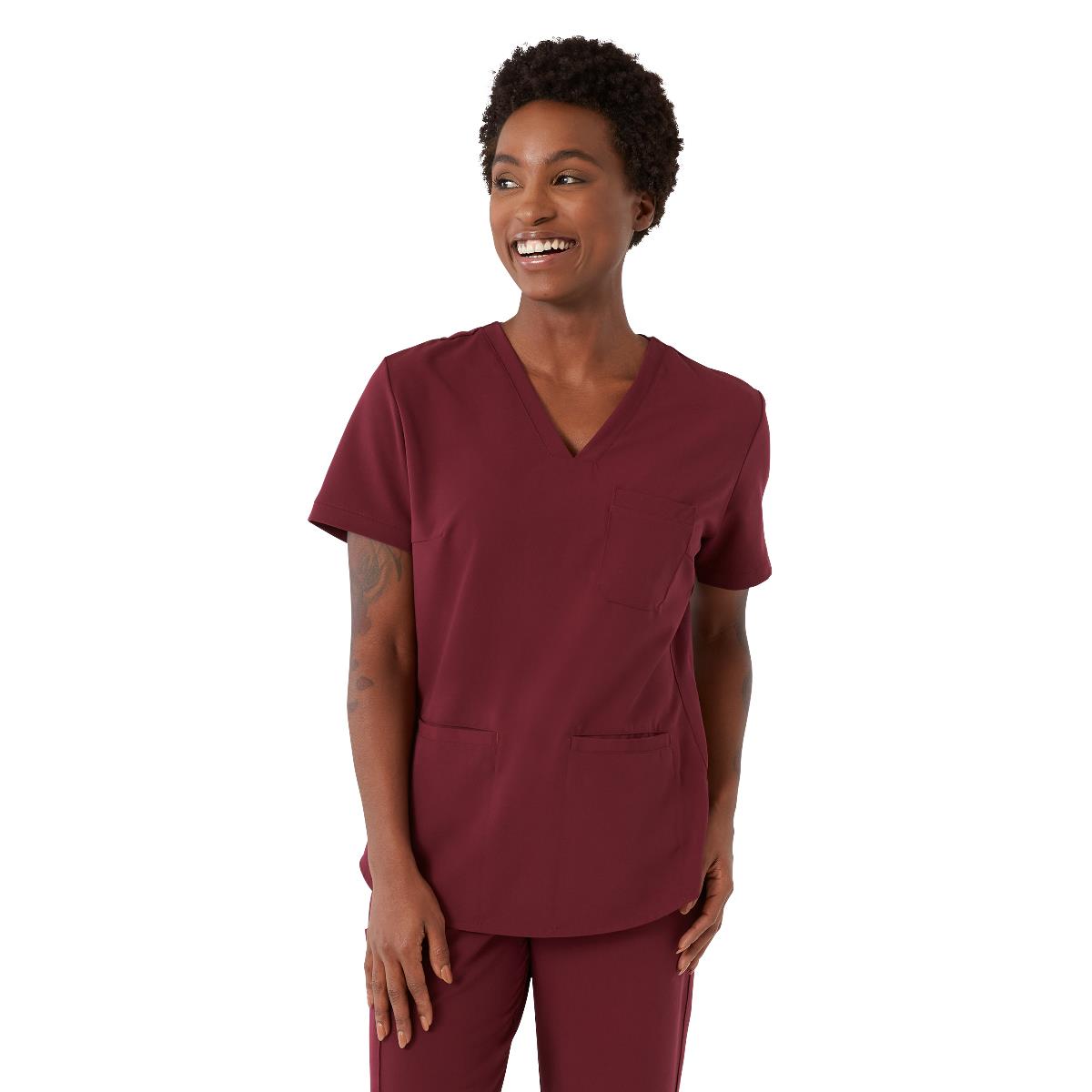 Lexington AVE Women's V-Neck Scrub Tops with 3 Pockets - BeHope