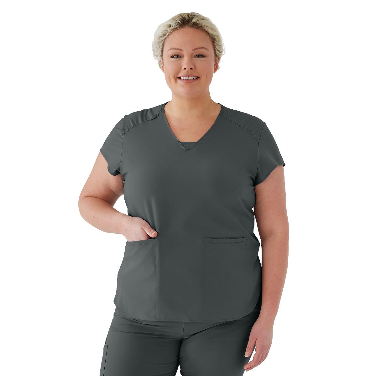 Monroe AVE Women's V-Neck Tunic Style Scrub Tops (Style 4805)