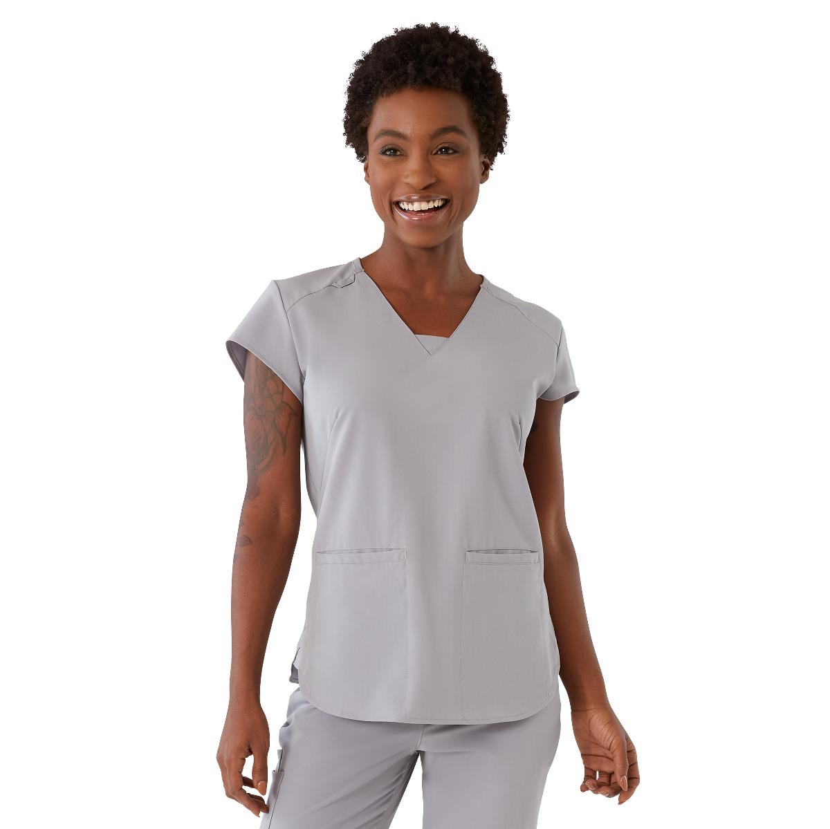 Monroe AVE Women's V-Neck Tunic Style Scrub Tops (Style 4805)